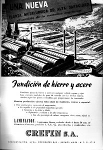 Publicidad a página completa, Revista Metalurgia N° 57, Agosto, 1944