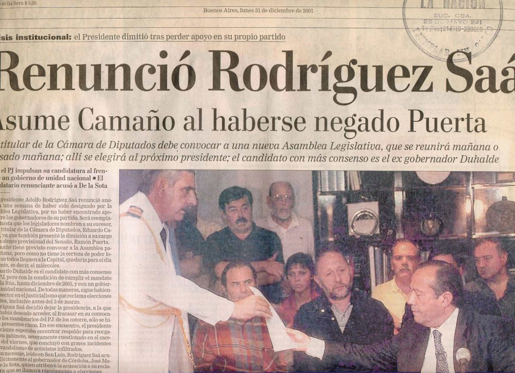 Hacerse cargo: Eduardo Camaño presidente