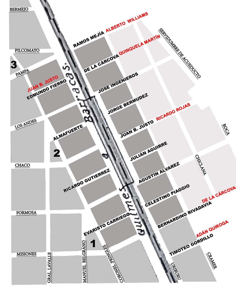 mapa de calles de Don bosco